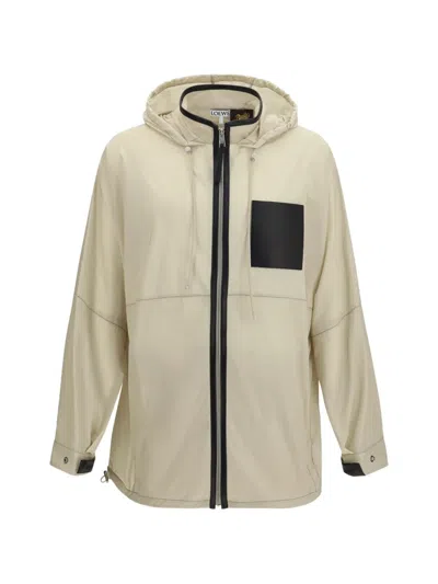 Loewe Technical-shell Zip-up Hooded Jacket In Neutral
