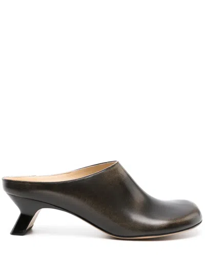 Loewe Black Terra 45 Leather Mules