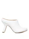 Loewe Terra Heel Clog In Calfskin In Blanco