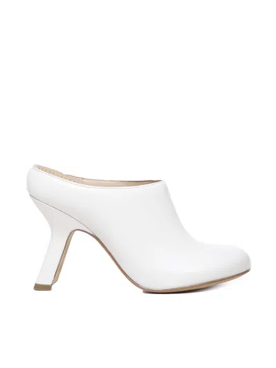 Loewe Terra 高跟穆勒鞋 In White