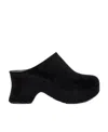 Loewe Terra Muller High Heels With Wood Soles In Black