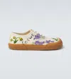 Loewe Terra Vulca Embroidered Canvas Sneakers In White