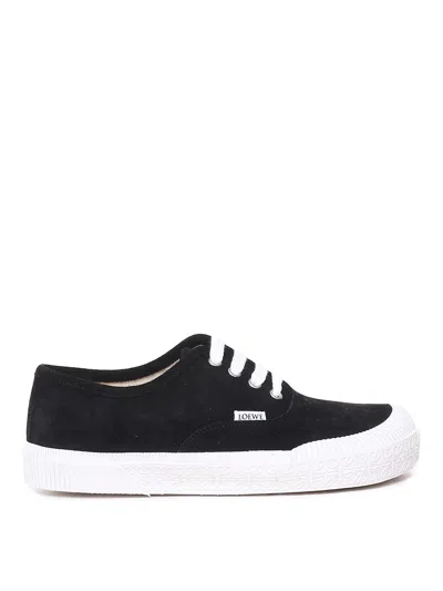 LOEWE TERRA VULCA SUEDE LACE-UP SNEAKERS 