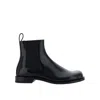 Loewe Round-headed Boots With Thick Heels In Black