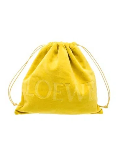 Pre-owned Loewe Terry Cloth Clutch 2025 In Yellow