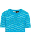 Loewe Text-print Knitted Top In Blue