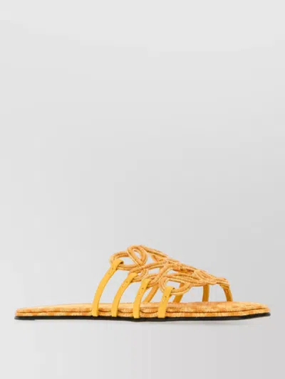 Loewe Textile Slippers In Orange