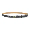 Loewe Textured Calfskin Belt With Gold-tone Buckle In Gray