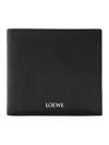 Loewe Textured Calfskin Bifold Wallet In Black