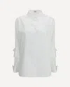 Loewe Textured Cotton Poplin Shirt In White