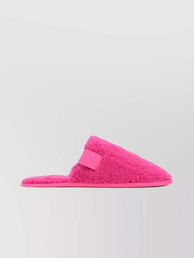 Loewe Textured Fabric Slide Sandals In Pink