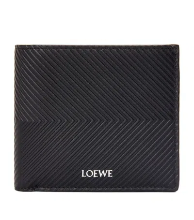 Loewe Textured Leather Bifold Wallet In Black