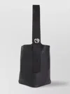 Loewe Textured Leather Bucket Bag With Metal Handle