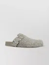 Loewe Textured Surface Slip-on Slippers In Gray