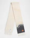 Loewe Alpaca-blend Scarf In Beige Multicolor