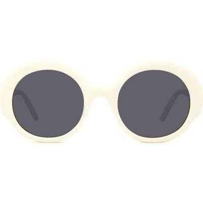 Loewe Thin 52mm Round Sunglasses In Neutral