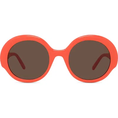 Loewe Lw40147f42e Square Full Rim Sunglasses In Brown
