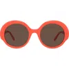Loewe Thin 52mm Round Sunglasses In Orange
