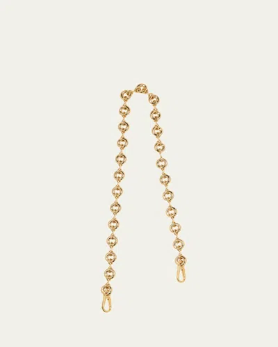 Loewe Thin Donut Shoulder Chain Strap In Gold