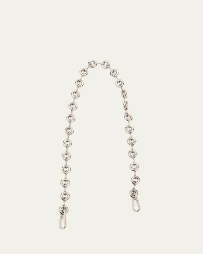 Loewe Thin Donut Shoulder Chain Strap In Metallic