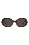 Loewe Thin Mini 54mm Oval Sunglasses In Brown