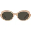 Loewe Thin Mini 54mm Oval Sunglasses In Brown
