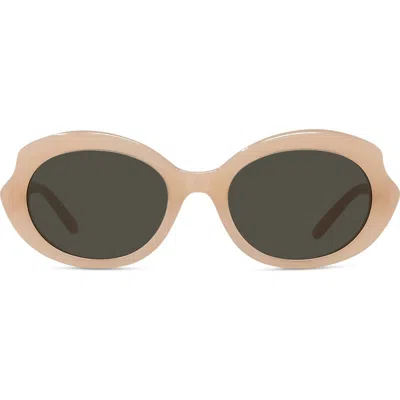Loewe Thin Mini 54mm Oval Sunglasses In Brown