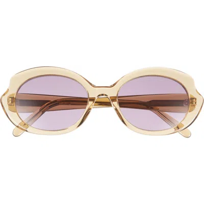 Loewe Thin Mini 54mm Oval Sunglasses In Yellow