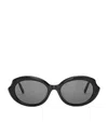 Loewe Lunettes De Soleil Fines Mini Oval Slim In Black