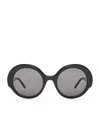 Loewe Thin Round Sunglasses In Black
