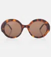 Loewe Thin Round Sunglasses In Brown