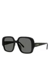 Loewe Thin Square Sunglasses, 54mm In Black/gray Solid