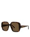 Loewe Logo Acetate Square Sunglasses In Havana/brown Solid