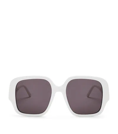 Loewe Thin Square Sunglasses In White