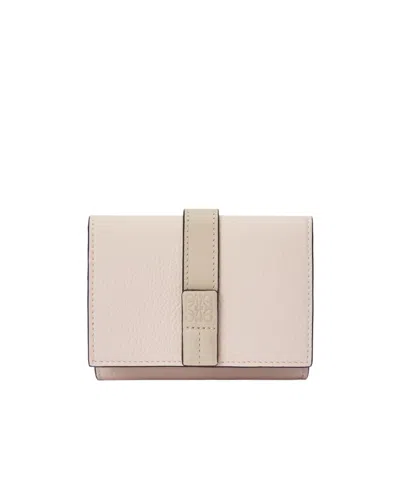 Loewe Trifold Wallet In Soft Grained Calfskin In Pink