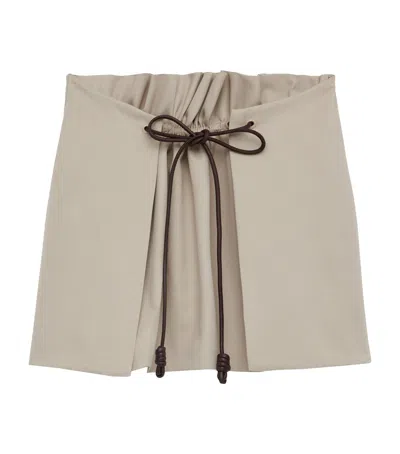 LOEWE TIE-DETAIL MINI SKIRT
