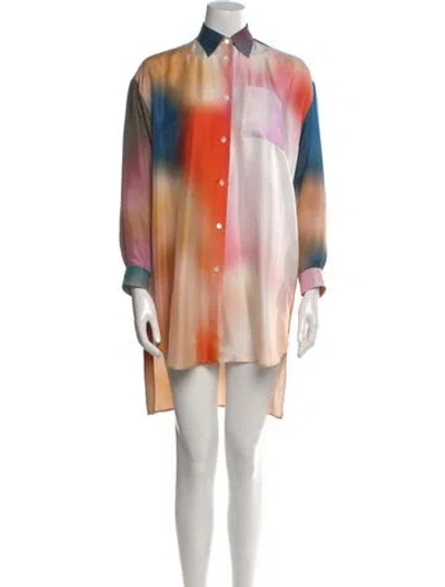Pre-owned Loewe Tie Dye Mini Dress In Blue