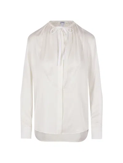 Loewe Tie-neck Shirt In White