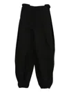Loewe Cotton And Silk Draped Trousers In Black