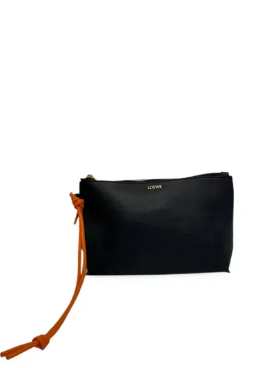 Pre-owned Loewe T-knot Pouch Bag In Black