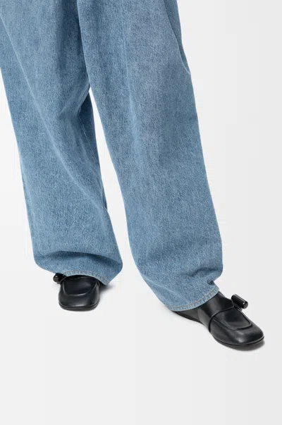 Loewe Toggle Loafer In Shiny Smooth Leather Skin Size:41 For Woman In Black