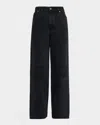 Loewe Baggy Fit Jeans With Anagram Embroidery In Black