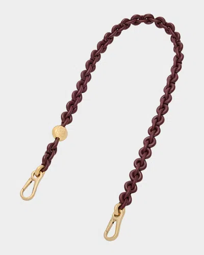 Loewe Tonal Donut Chain Shoulder Strap In Brown