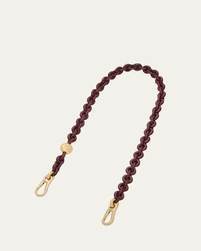 Loewe Tonal Donut Chain Shoulder Strap In Dark Burgundy