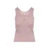 Loewe Pink Silk Tank Top With Anagram Logo In Pink