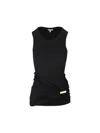 Loewe Asymmetric Draped Cotton-blend Tank Top In Black
