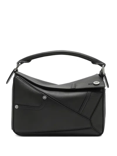 Loewe Top Handle Clutch Bag In Black