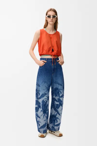 Loewe Top In Cotton Size:44 For Woman In Blue