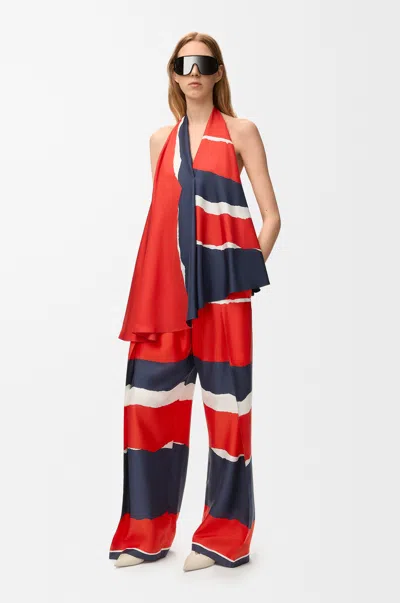 Loewe Top In Silk Size: 44 For Woman In Red