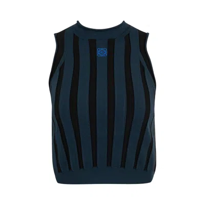 Pre-owned Loewe Top 'navy Blue/black' | Women's Size L